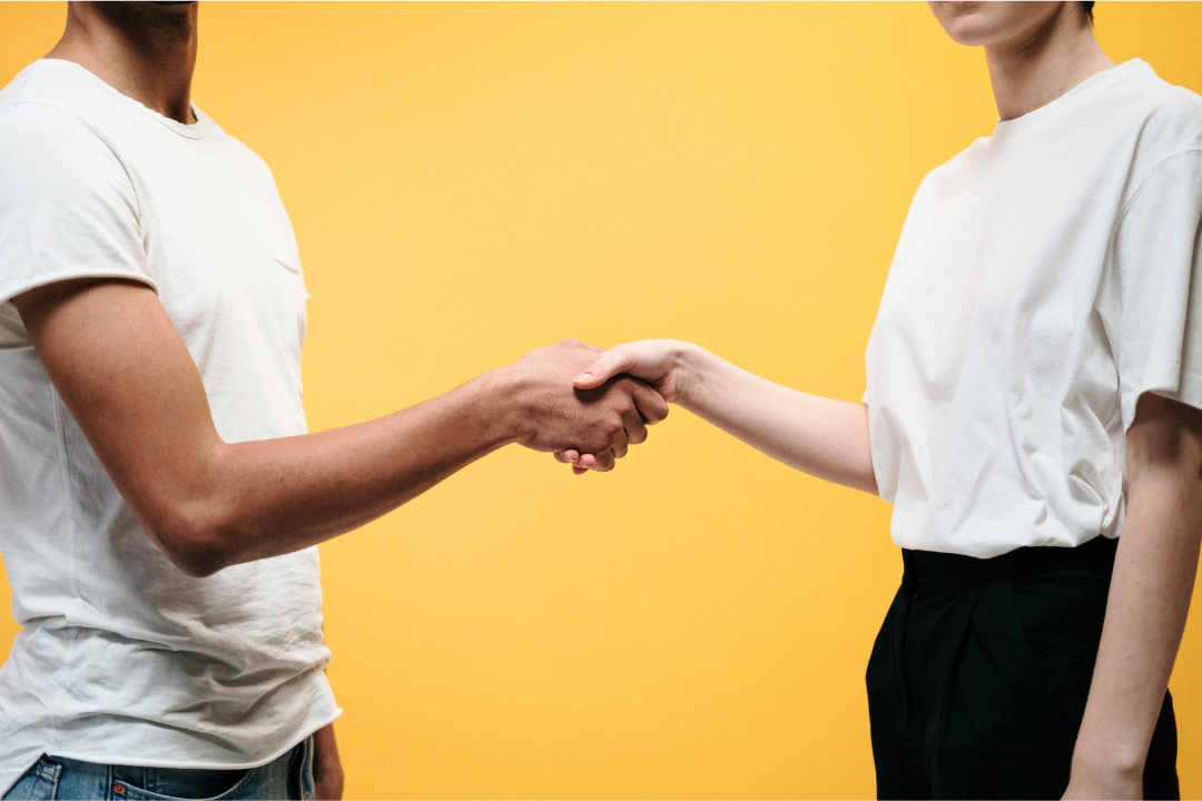 握手の写真